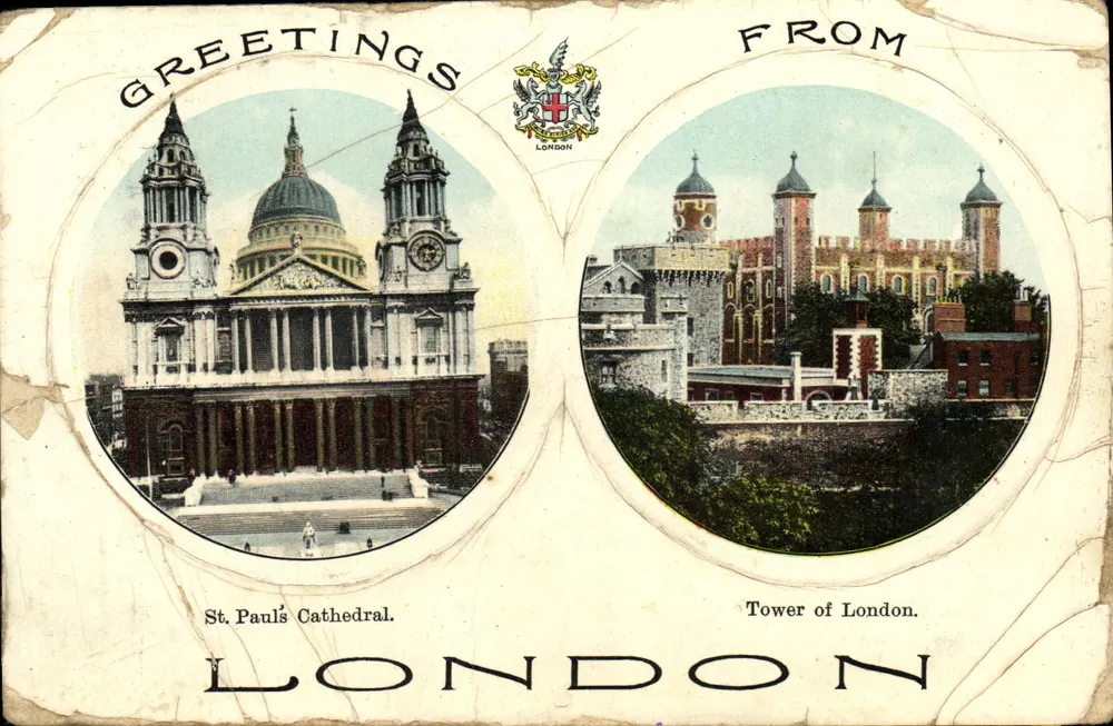 St. Pauls-Kathedrale und Tower of London — A & G. Taylor & Co. 'Orthochrome'-Serie - Vorderseite