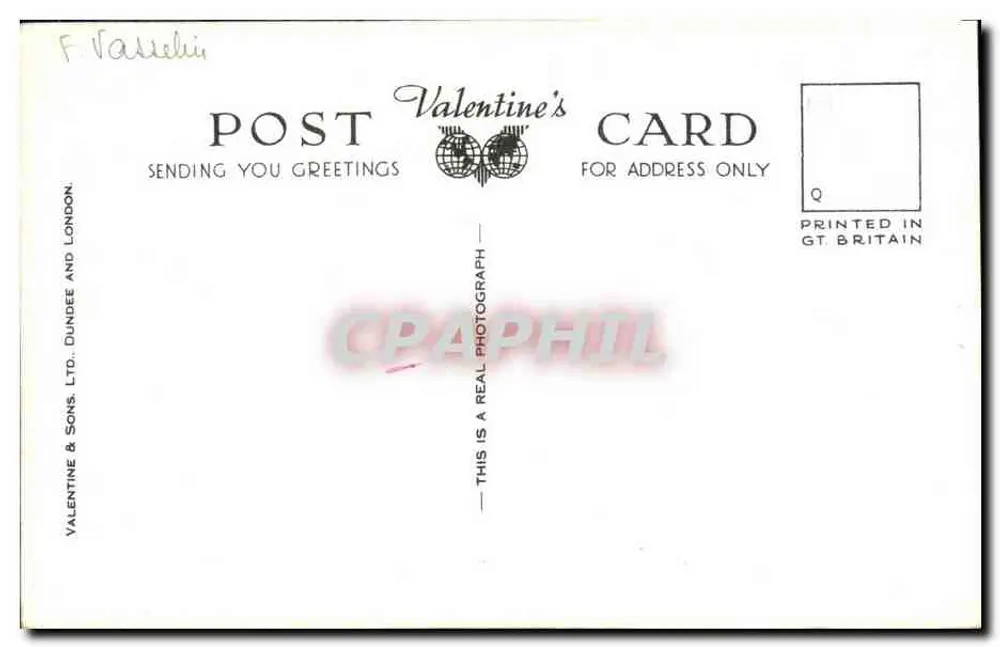 Sir Walter Scott — Memento — Valentine & Sons Ltd. Dundee - Rückseite