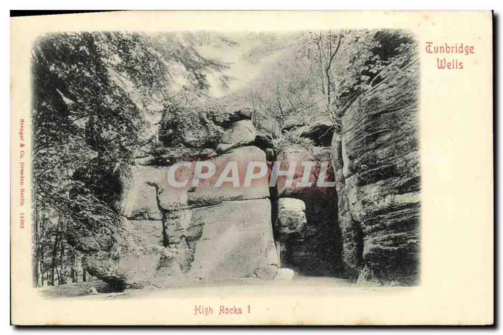 High Rocks I — Tunbridge Wells — Springer & Co, Tunbridge Wells 1899 - Frente
