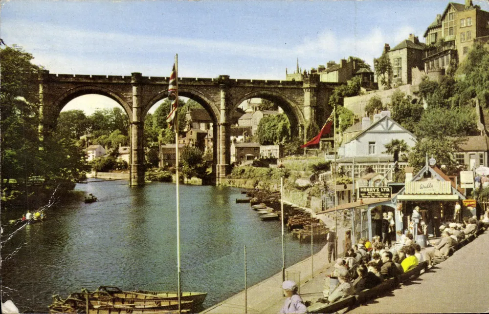 Ponte de Knaresborough — visão do canal e do cais — Henry's Ltd, editor PT19941 - Frente