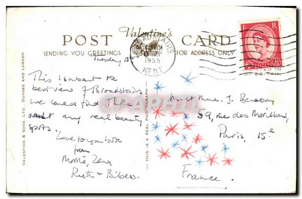 Broadstairs — Panoramablick — Valentine & Sons Ltd. n° K.7207 - Rückseite