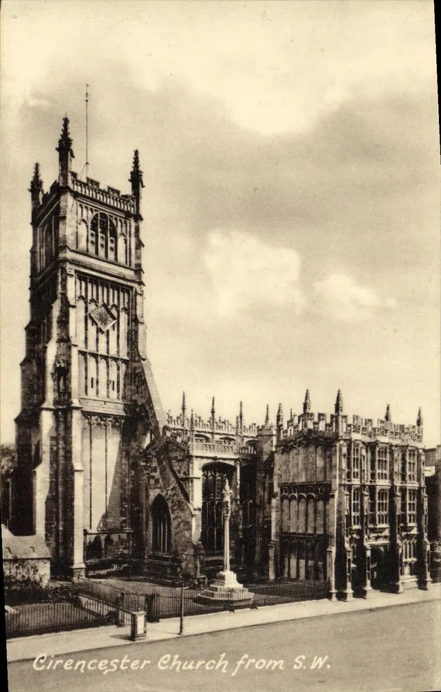 Kościół w Cirencester z południowego zachodu — W. Dennis Moss 'Cecily' — widoczny numer seryjny - Awers