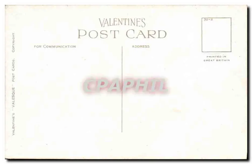 Die Inseln vom Luss, Loch Lomond — Valentine's Post Cards, n°30-2 - Rückseite