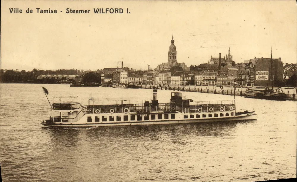 Stadt Tamise - Dampfer WILFORD I. — Verlag Ern. Thill, Brüssel - Vorderseite
