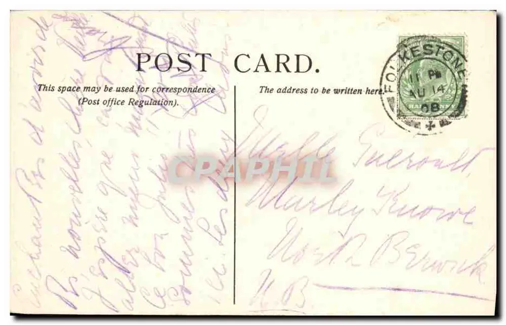 Folkestone — Colina do Açúcar — LL. — Editor LL, n° 46 - Verso