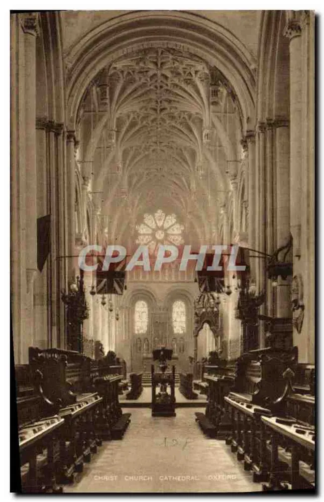 Catedral de Christ Church, Oxford — vista interior — Palmer & Vandeyck, n° 922 - Frente