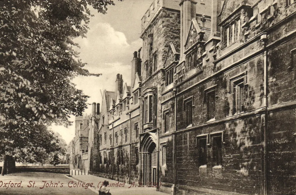 Oxford, St. John's College — (fundado em 1515) — George Davis, The Turf, Oxford - Frente