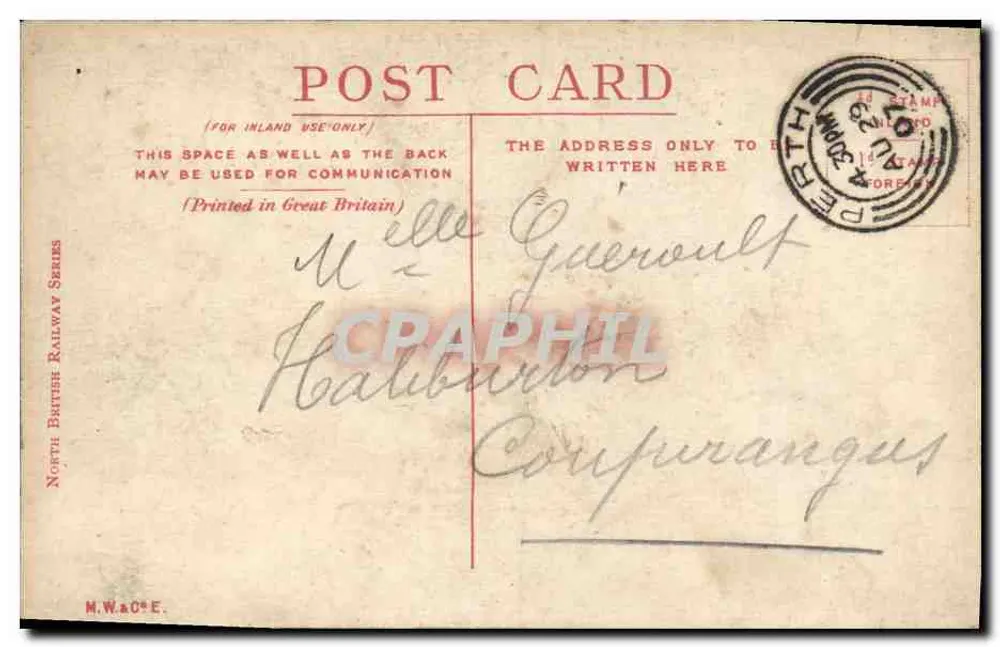 Tay Street — Perth — North British Railway Series - Rückseite