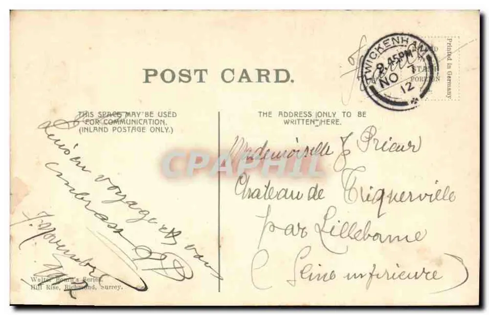 रिचमंड, मेसम्स के बूट हाउस एवं अन्य — वाल्टर बर्न की श्रृंखला — एडिटर: हिल राइज, रिचमंड, सरे - पीछे