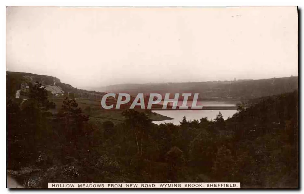 Hollow Meadows von New Road, Wyming Brook, Sheffield — Panoramablick — The Looa-Vu Photo Co., Sheffield, Nr. 119 - Vorderseite