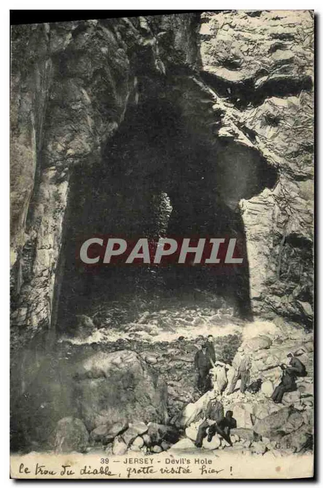 Jersey - Devil's Hole — Grotte visitée hier ! — Imprimerie France - Frente