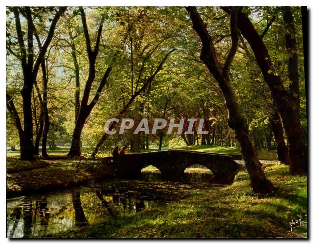Paisagem outonal — ponte sobre um lago — editor E.K.G. n° 215 B - Frente