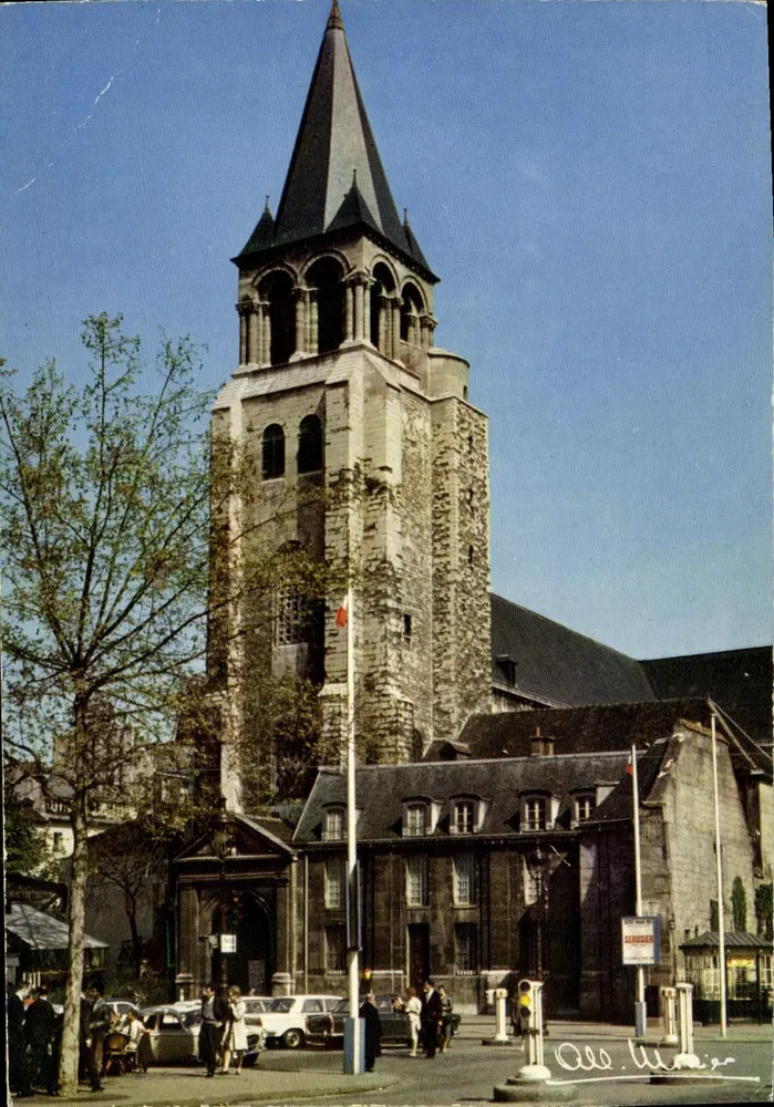 Parijs - Kerk van Saint-Germain-des-Prés — 11e en 12e eeuw — De foto's van Albert Monier, n°10 385 - Voorkant