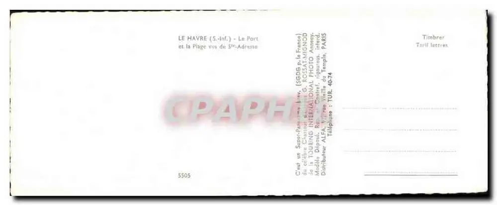 Le Havre (S.-Inf.) - Der Hafen und die Strände von der 3. Adresse aus — G. Rossat-Mignod, Paris - Rückseite