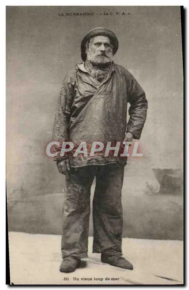 Ein alter Seemann — Portrait eines alten Seefahrers — Antike Ansichtskarte n°50 - Vorderseite