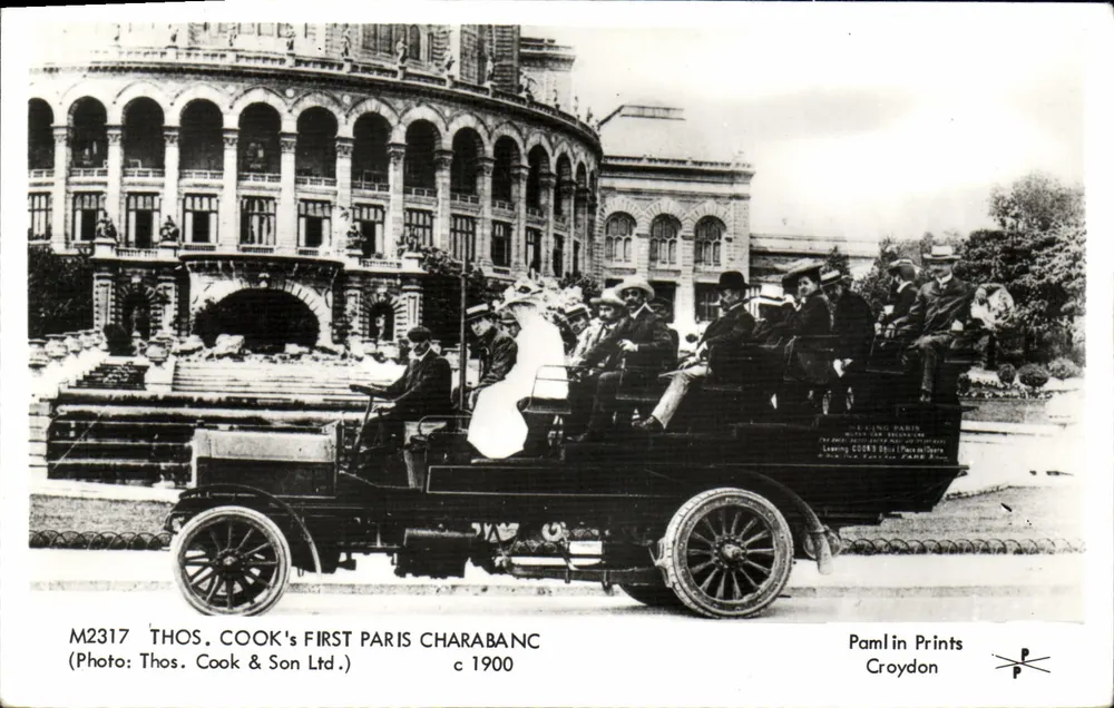 Thos. Cook's First Paris Charabanc — c 1900 — Pamlin Prints, Croydon - Frente