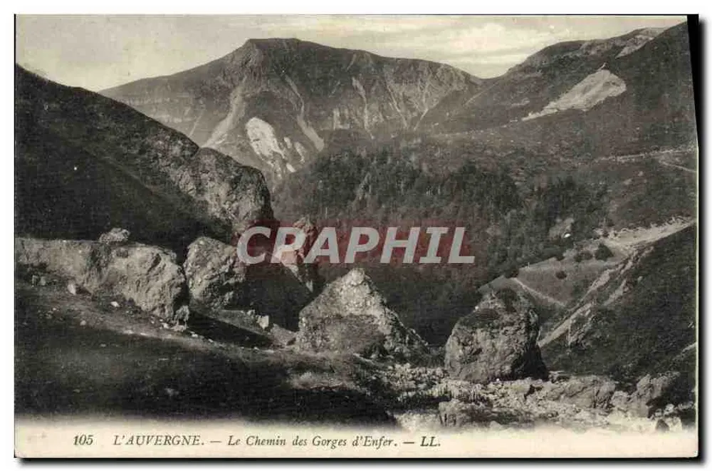 L'Auvergne — Der Weg durch die Gorges d'Enfer — LL - Vorderseite