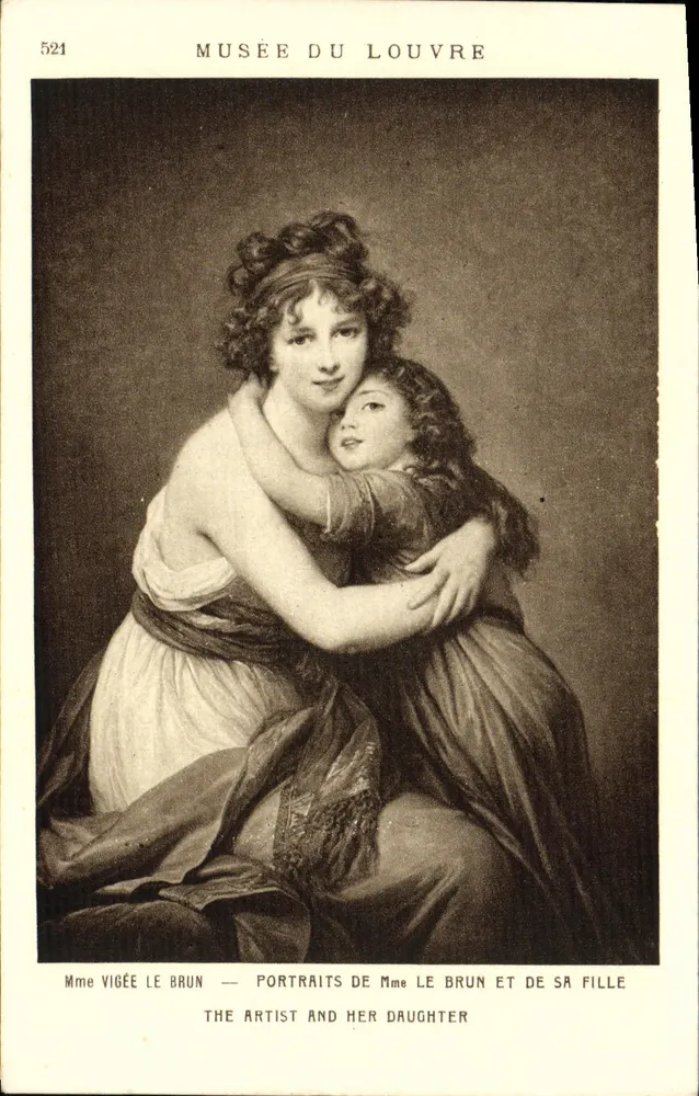 Musée du Louvre — Porträts von Mme Le Brun und ihrer Tochter — Braun & Cie, Paris, Nr. 521 - Vorderseite