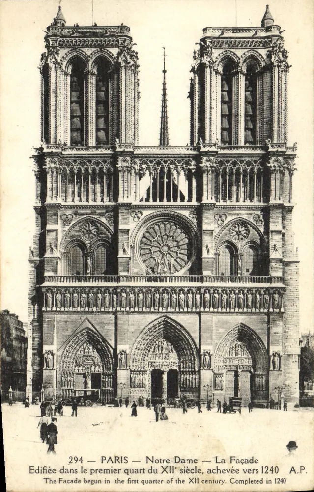 PARIS — Notre-Dame — A Fachada — A.P. — n°294 - Frente
