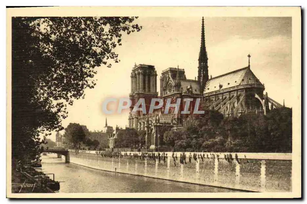 Notre-Dame de Paris — Ansicht von der Seine — Éditions d'Art YVON - Vorderseite