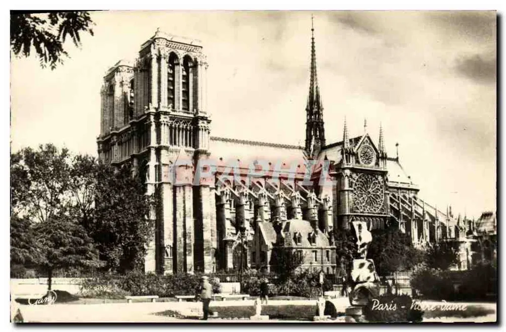 Paris - Notre-Dame — vista da fachada e da torre — editor Véritable Photo, n°364 - Frente