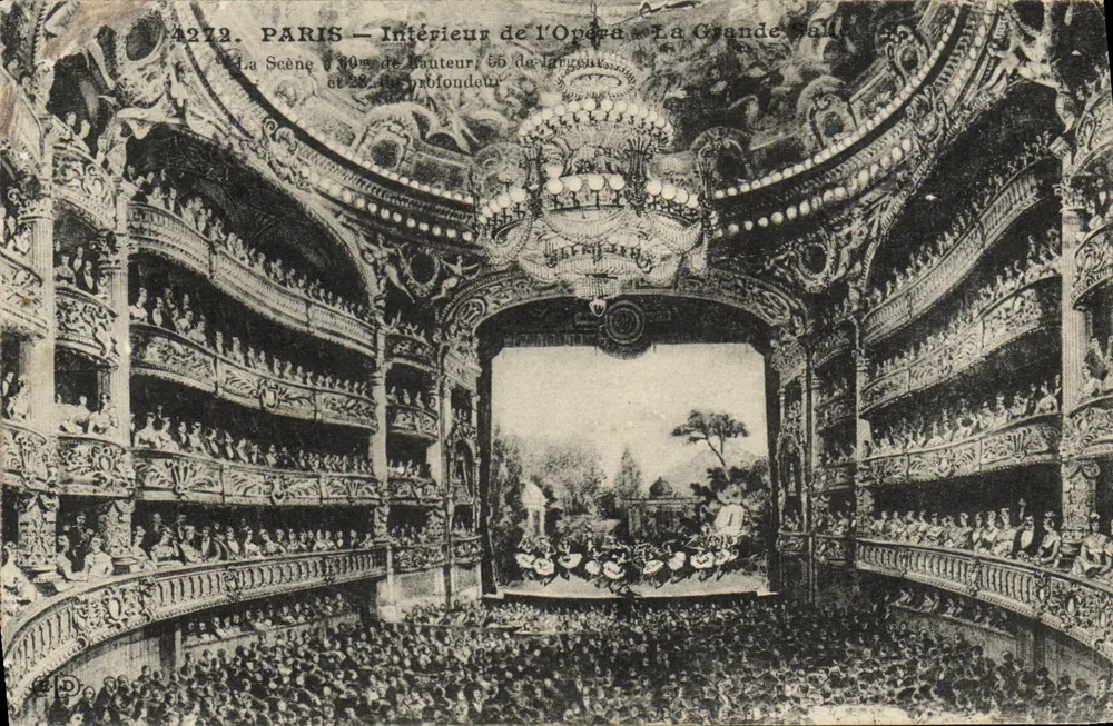 PARIS — Innenraum des Opernhauses — Die Große Halle — Verleger P. Drouot, Nr. 4272 - Vorderseite
