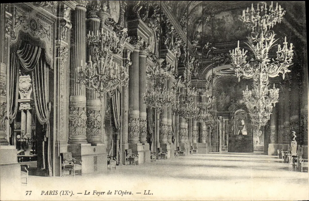 Paris (IXe) — A Sala do Foyer da Ópera — LL. - Frente