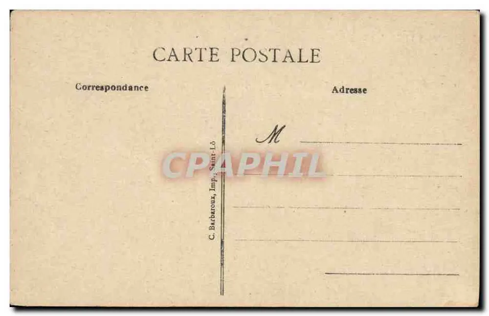 Saint-Lô - Le Haras - Maison du Directeur — éditeur MP, n°8 - Verso