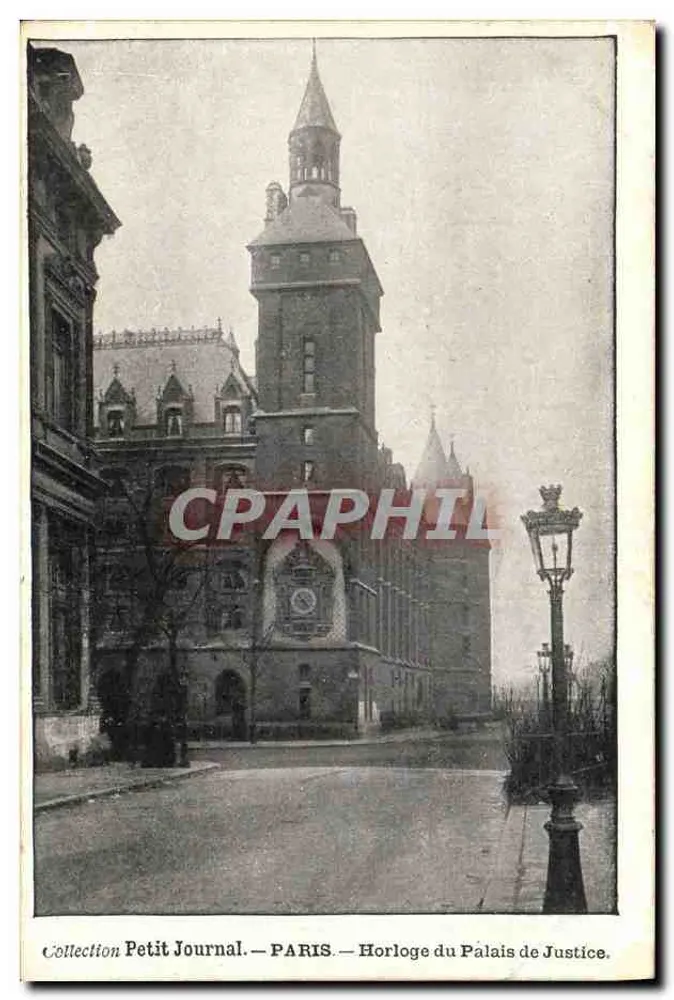 Uhr des Palais de Justice — Paris — Collection Petit Journal - Vorderseite