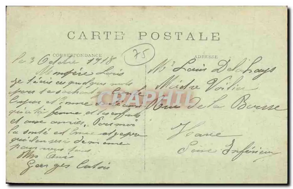 Paris — Allgemeiner Blick Richtung Mont Sainte-Geneviève — C. M. - Rückseite