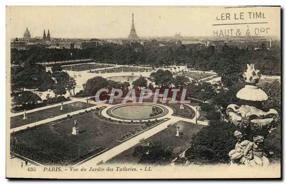 Paris - Ansicht des Tuileries-Gartens - LL - Vorderseite