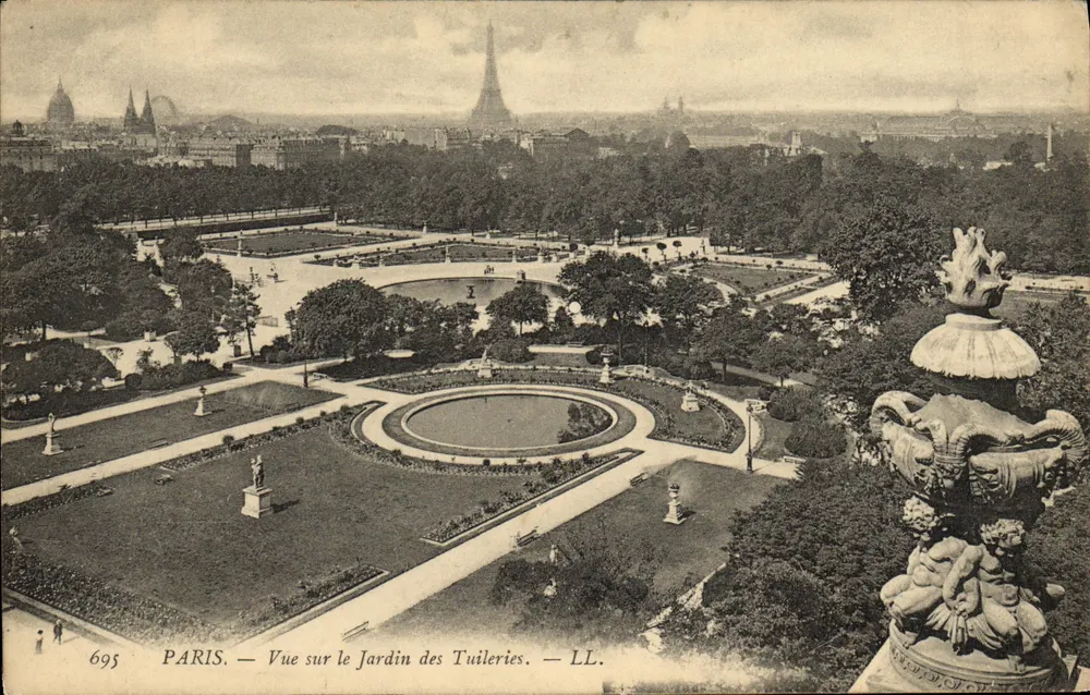 Paris — Ansicht des Tuileries-Gartens — LL. — Nr. 695 - Vorderseite