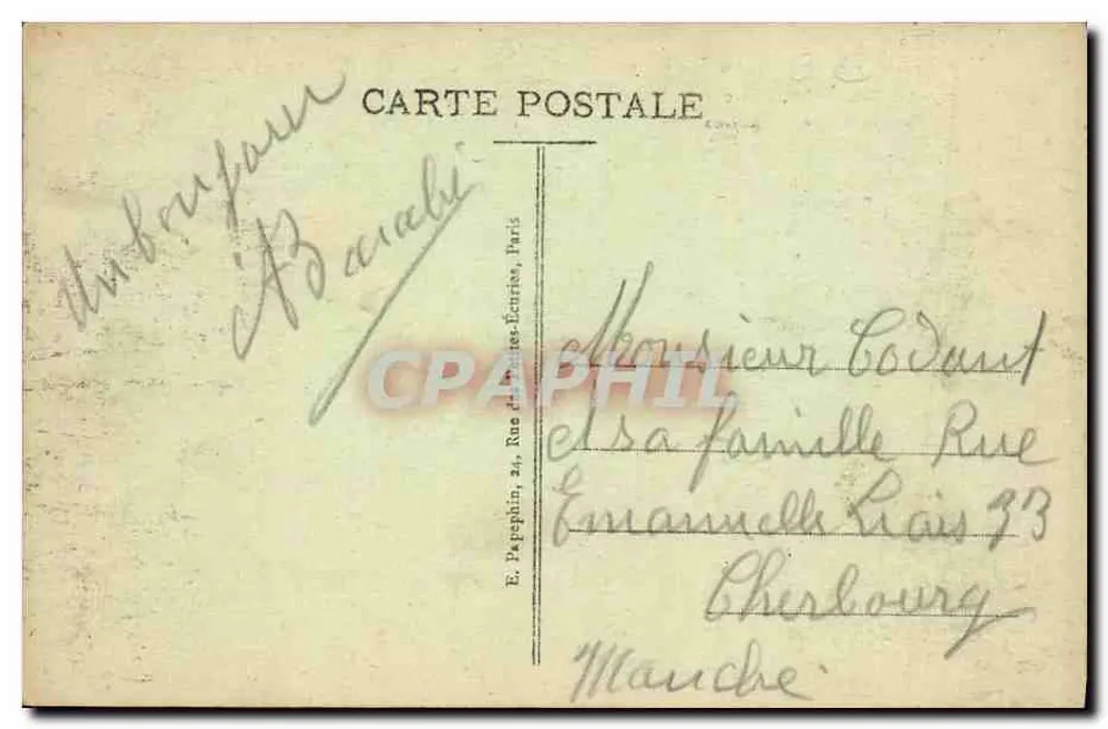 Paris - Panorama der Tuileries und des Arc de Triomphe du Carrousel - A.P. - Rückseite