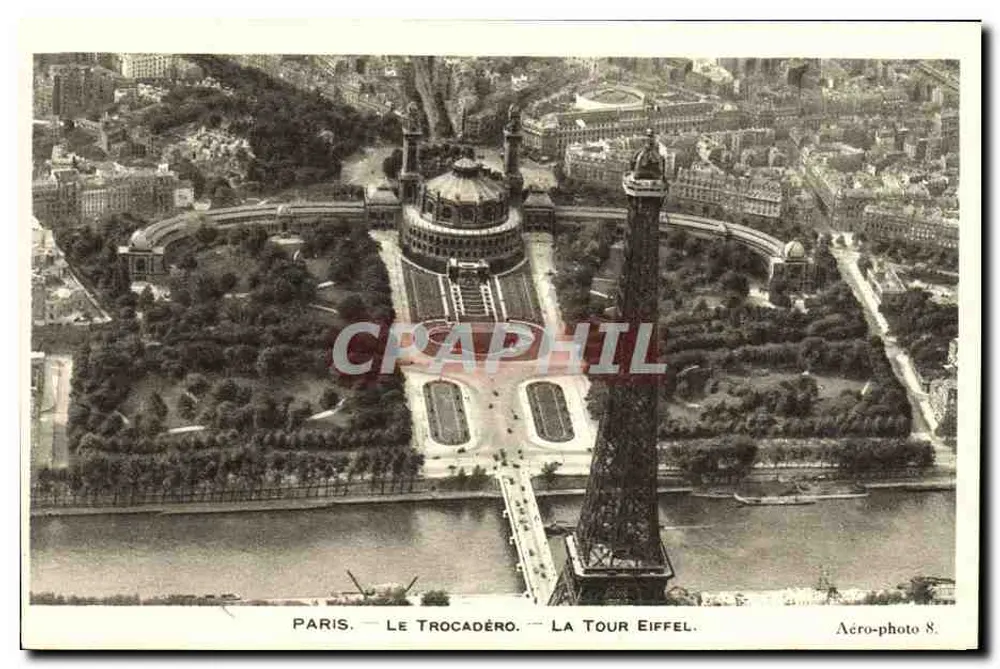 Paris — O Trocadéro — A Torre Eiffel — Aéro-photo 8 — Aéro-Photo - Frente