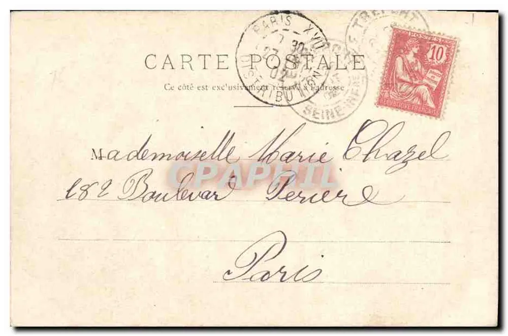 Saída de barcos em tempo de tempestade — Coleção P. Grognat, Paris (reprod. i.erdite), n°237 - Verso