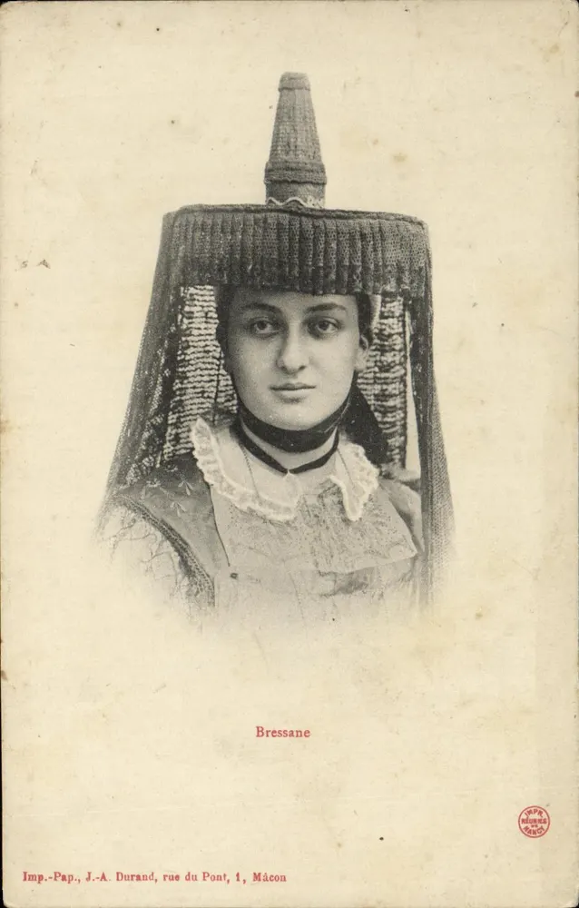 Donna in abito orientale — Bressane — Imp. Pap. J.-A. Durand, rue du Pont, Mâcon - Recto