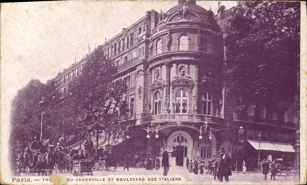 Paris — Theater du Vaudeville und Boulevard des Italiens — Verlag Streck & Cie, Paris - Vorderseite