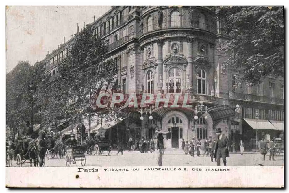 Paris - Theater du Vaudeville & B. des Italiens — Verlag nicht sichtbar - Vorderseite