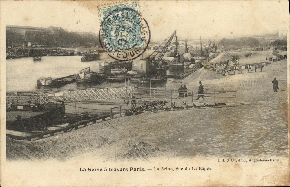 Die Seine durch Paris — Die Seine, Blick von La Râpée — L. J. & Cie, Verlag, Angoulême-Paris - Vorderseite