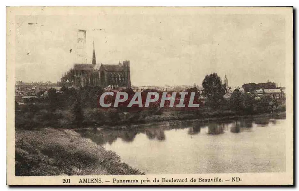 Amiens — Panorama pris du Boulevard de Beauvillle — ND. — N° 201 — Éditeur : CH DES ANTS - Vorderseite