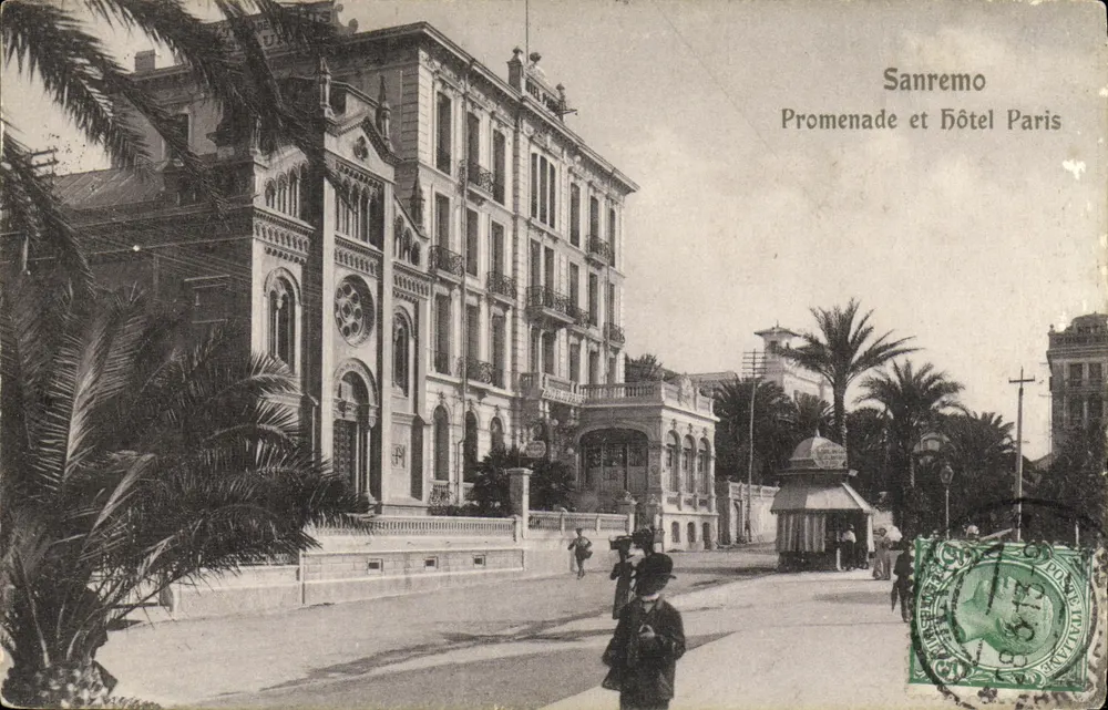 Sanremo — Promenade e Hotel Paris — Modiane & Cie, Milão - Frente