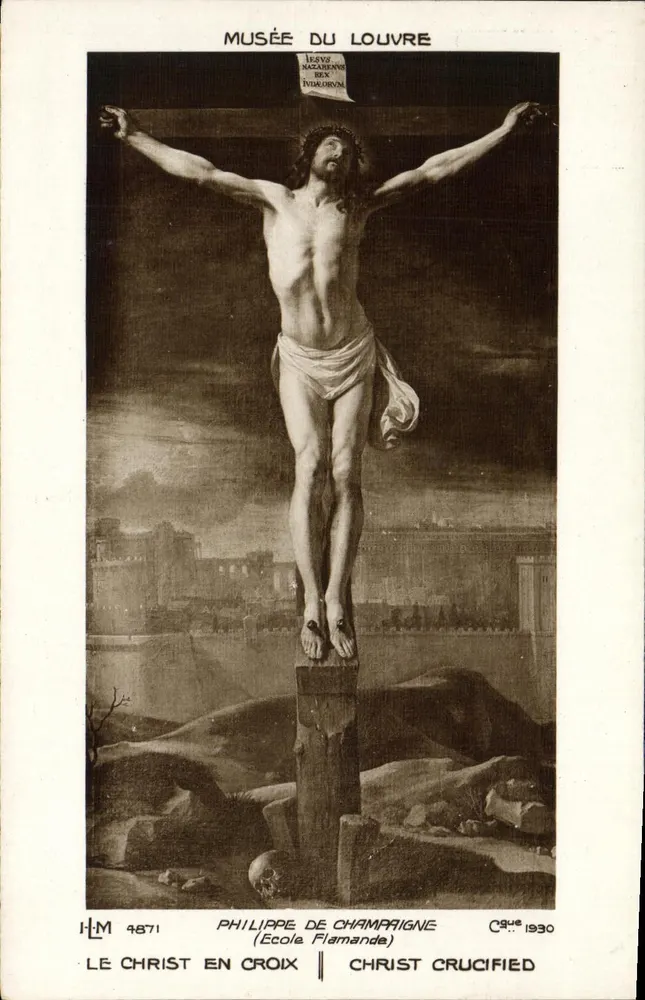 Cristo na cruz — Museu do Louvre — Escola Flamenga — Philippe de Champaigne — n° 4871 - Frente