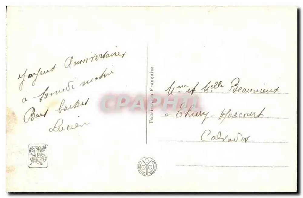 Salon von Paris — Herr Barthalot — Das Wiegenlied — Verlag A.N. Paris, Nr. 3530 - Rückseite