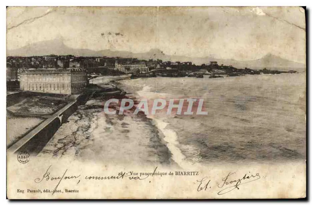 Vue panoramique de BIARRITZ — éditeur Eng Pacoult, phot. Biarritz, n°18 - Voorkant