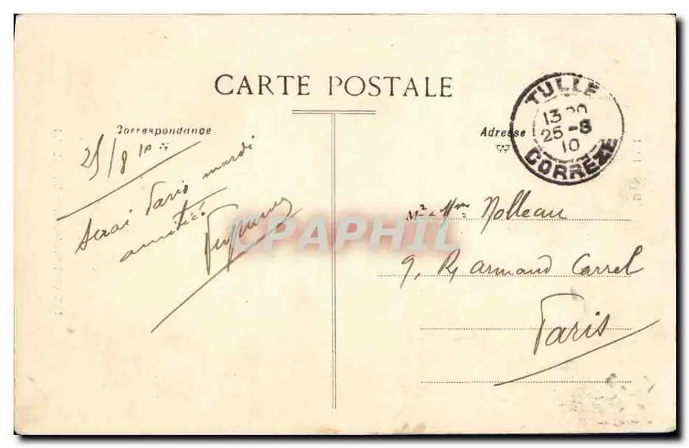 Tulle — Rocher tête Louis XVI — Edición N. G. - Reverso