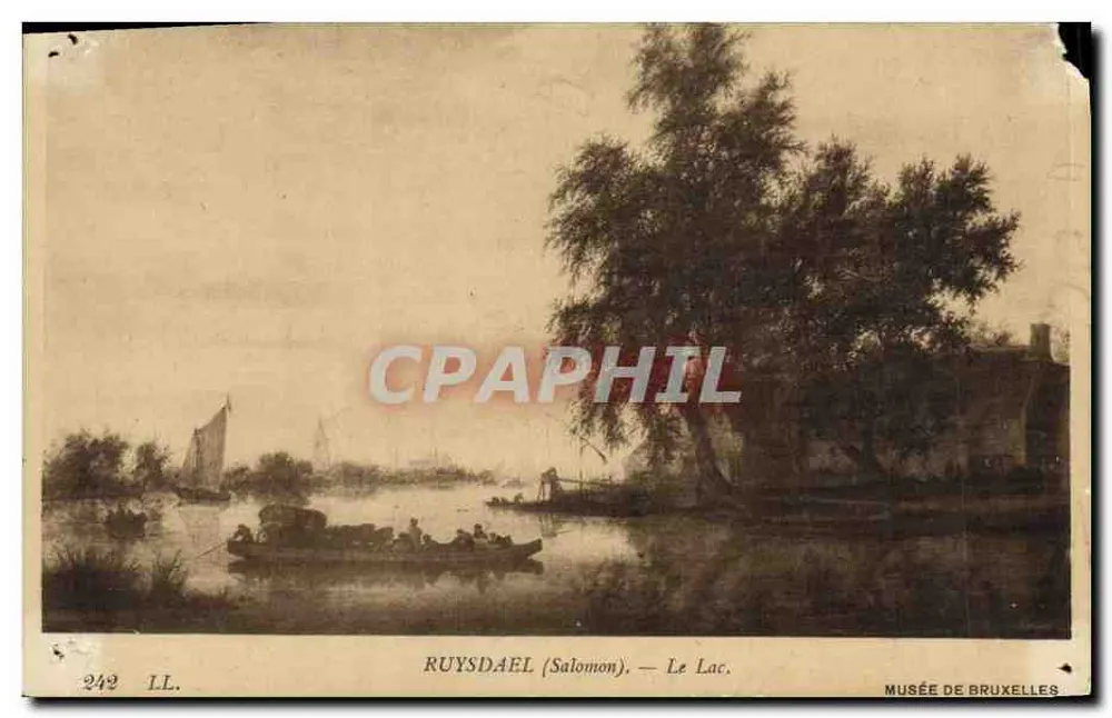 Ruysdael (Salomon) — Le Lac — Musée de Bruxelles, éditeur LL, n° 242 - Frente