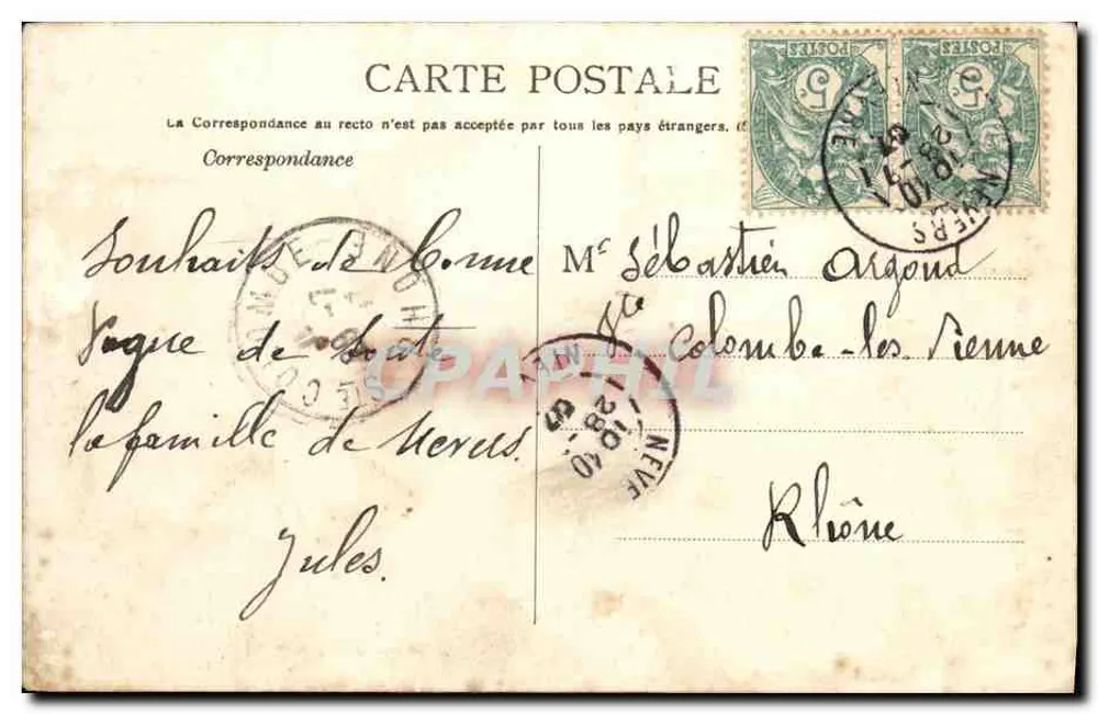 Nevers. - Abside da Catedral e o Square. - F. Roblin Nevers. 40005. - Verso