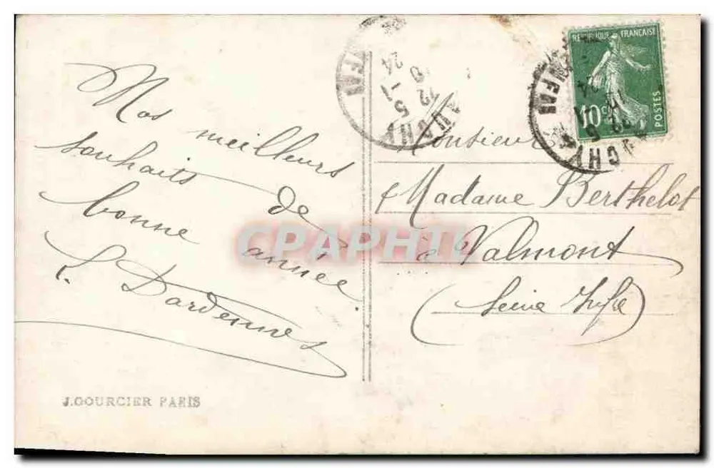 Trois marins — scène de départ patriotique — J. Courcier Paris, n° 226 - Verso
