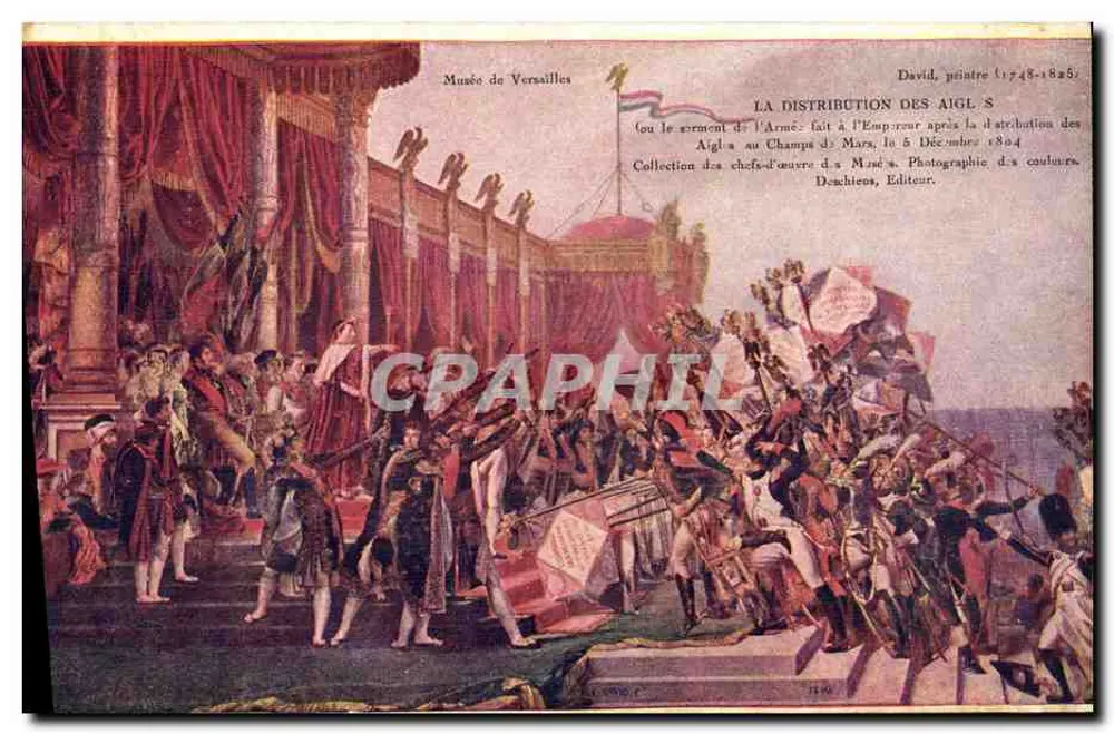 A Distribuição dos Águias — Museu de Versailles — Deschiens, Editor - Frente