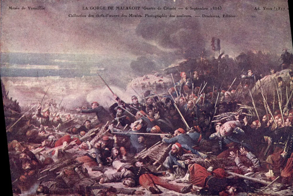 Die Schlucht von Malakoff — Krimkrieg — 6. September 1855 — Deschiens, Verleger - Vorderseite